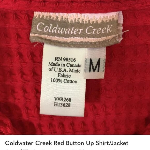 Coldwater Creek Thick Waffle Knit long sleeve boxy shirt/sweater. - Picture 6 of 6